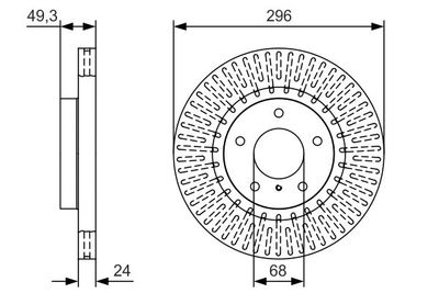 Тормозной диск BOSCH 0 986 479 T44 для NISSAN (DFAC) TEANA