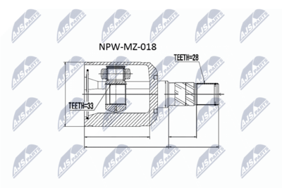 Sada kloubů, hnací hřídel NTY NPW-MZ-018