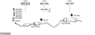 Układ wydechowy BOSAL SYS04838