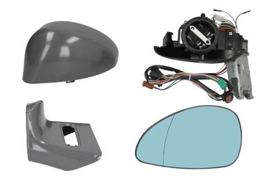 Zijspiegel Links (elektrisch, asferisch, met verwarming, under-coated, elektrisch opklapbaar) past: CITROEN C4 I 11.04-12.10
