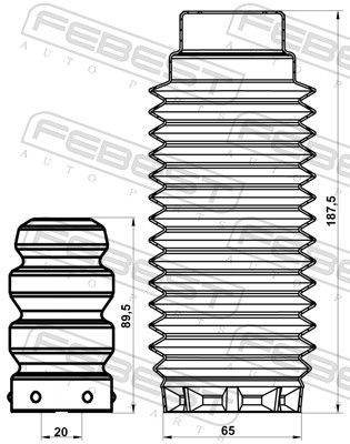 CHIT PROTECTIE PRAF AMORTIZOR FEBEST PGSHB308FKIT 1