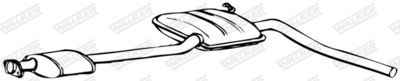 Средний глушитель выхлопных газов WALKER 09579 для FORD SCORPIO