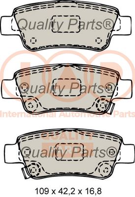 Комплект тормозных колодок, дисковый тормоз IAP QUALITY PARTS 704-06066 для HONDA CR-V