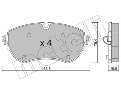 Brake Pad Set, disc brake 22-1172-0