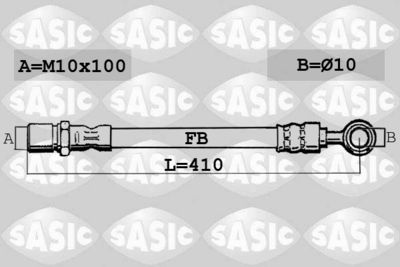 Тормозной шланг SASIC 6606174 для HYUNDAI i10