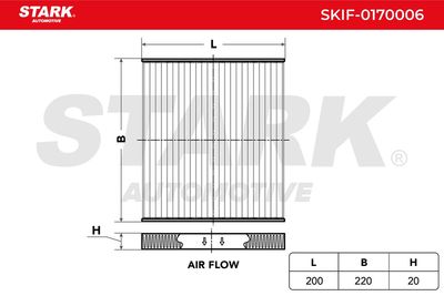 Филтър купе (поленов филтър) STARK SKIF-0170006