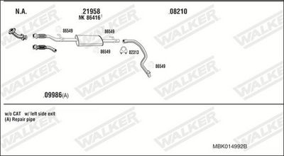 ABGASANLAGE WALKER MBK014992B