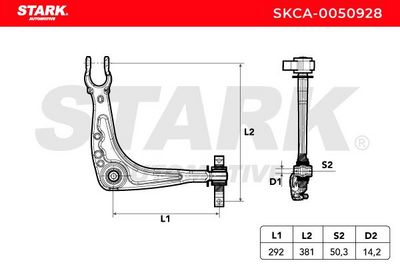 носач, окачване на колелата STARK SKCA-0050928