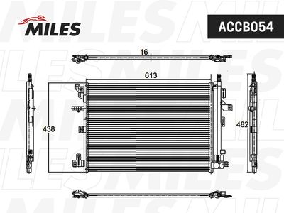 Конденсатор, кондиционер MILES ACCB054 для VOLVO XC90