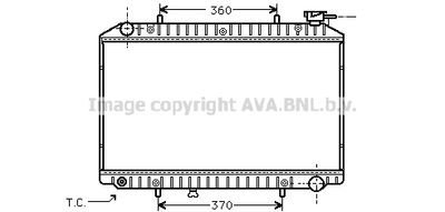 Радиатор, охлаждение двигателя AVA QUALITY COOLING DNA2171 для NISSAN VANETTE