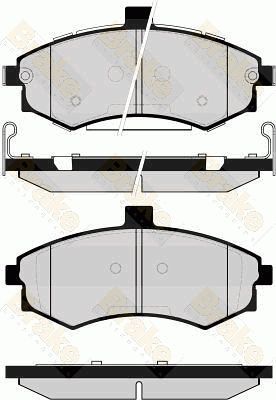 Комплект тормозных колодок, дисковый тормоз Brake ENGINEERING PA1656 для HYUNDAI MATRIX