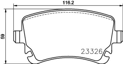 Комплект тормозных колодок, дисковый тормоз HELLA 8DB 355 024-961 для BENTLEY CONTINENTAL