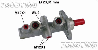 Главный тормозной цилиндр TRUSTING PF974 для NISSAN ALMERA