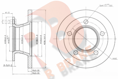 Тормозной диск R BRAKE 78RBD10372 для SSANGYONG ISTANA