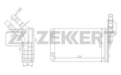 ZEKKERT MK-5019 Радіатор пічки 