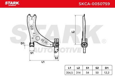 носач, окачване на колелата STARK SKCA-0050759