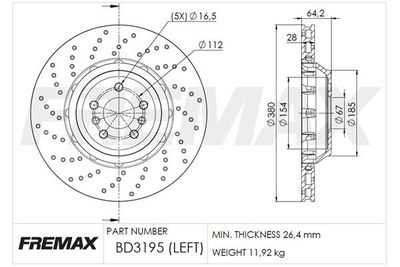 FREMAX BD-3195 Гальмівні диски 