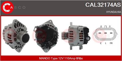 GENERATOR / ALTERNATOR CASCO CAL32174AS