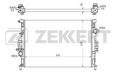 Радиатор, охлаждение двигателя ZEKKERT MK-1244 для FORD S-MAX