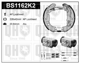 QUINTON HAZELL BS1162K2 Ремкомплект барабанных колодок  для FIAT LINEA (Фиат Линеа)