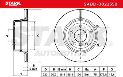 спирачен диск STARK SKBD-0022358