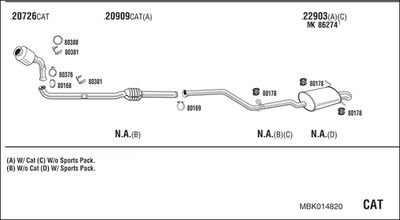 Układ wydechowy WALKER MBK014820
