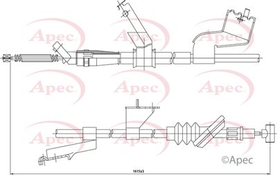 Cable Pull, parking brake APEC CAB1413