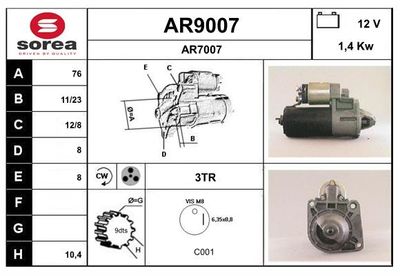 STARTER SNRA AR9007