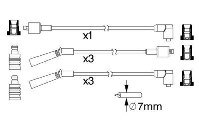 Комплект проводов зажигания BOSCH 0 986 357 178 для HYUNDAI SONATA
