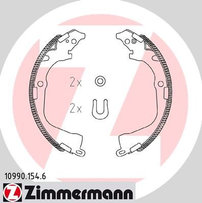 Комплект тормозных колодок ZIMMERMANN 10990.154.6 для VW AMAROK