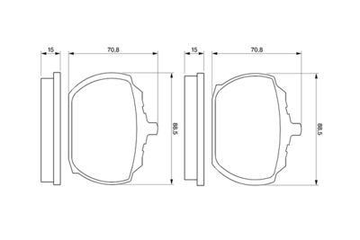 Brake Pad Set, disc brake 0 986 463 641