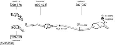 Układ wydechowy BOSAL SYS08351