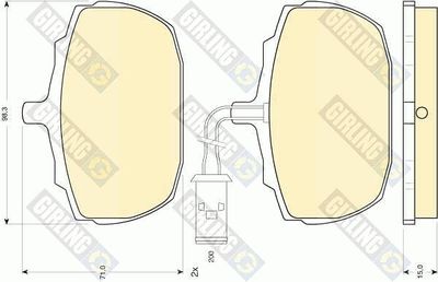 Комплект тормозных колодок, дисковый тормоз GIRLING 6107716 для WOLSELEY 18/85