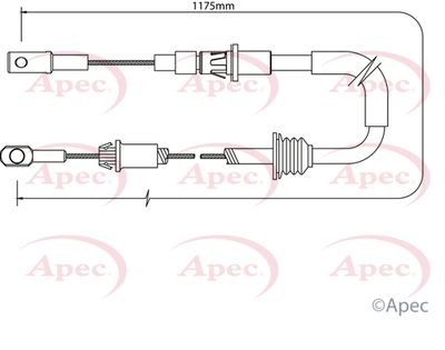 Cable Pull, parking brake APEC CAB1378