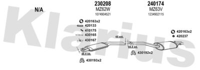 Układ wydechowy KLARIUS 600175E