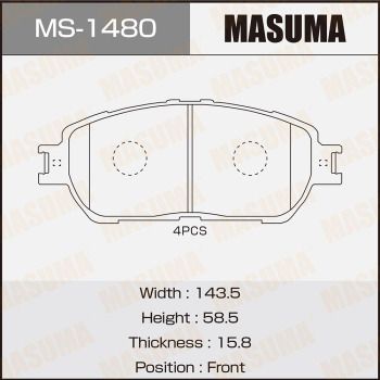 MASUMA MS-1480 Ремкомплект барабанных колодок  для LEXUS ES (Лексус Ес)