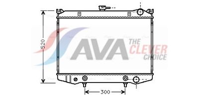 радиатор, охлаждане на двигателя AVA Clever Choice DN2076