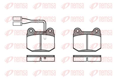 Комплект тормозных колодок, дисковый тормоз REMSA 0014.01 для ALFA ROMEO 90