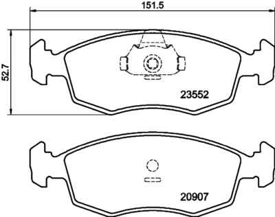 Комплект тормозных колодок, дисковый тормоз 8DB 355 009-131