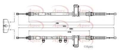 APEC Cable Pull, parking brake CAB1869