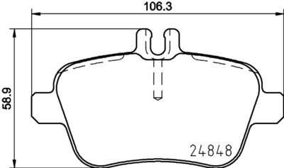 Комплект тормозных колодок, дисковый тормоз 8DB 355 019-641