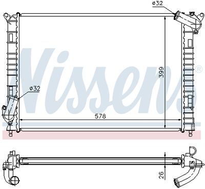 Radiator, engine cooling 69701A