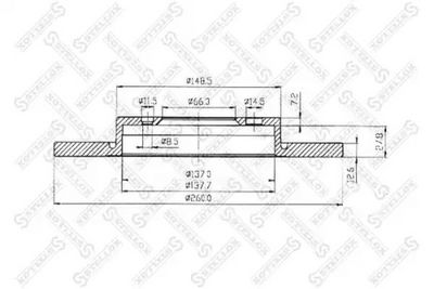 спирачен диск STELLOX 6020-1516-SX