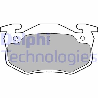Комплект тормозных колодок, дисковый тормоз DELPHI LP825 для RENAULT SAFRANE