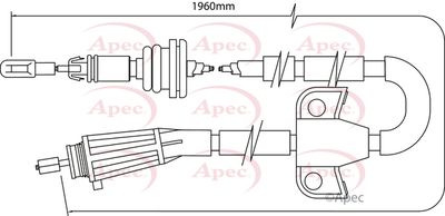 Cable Pull, parking brake APEC CAB1512