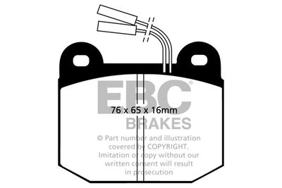 Комплект тормозных колодок, дисковый тормоз EBC Brakes DP578 для ALFA ROMEO 90