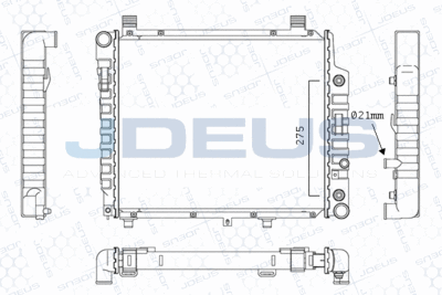 Радиатор, охлаждение двигателя JDEUS M-0170390 для MERCEDES-BENZ C-CLASS