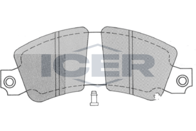 Комплект тормозных колодок, дисковый тормоз ICER 180228 для FIAT 130