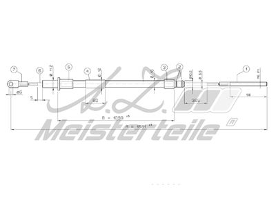 жило, ръчна спирачка A.Z. Meisterteile AZMT-44-031-1382