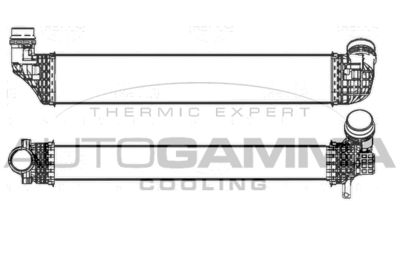 AUTOGAMMA 107521 Интеркулер  для RENAULT GRAND SCENIC III (JZ0/1_) 1.6 dCi (JZ00, JZ12)